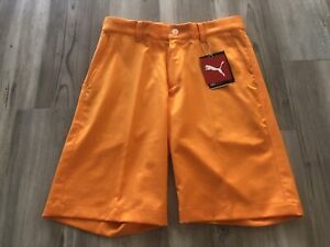 Puma Boys Golf Shorts Orange SZ L ( 596875 04 ) NWT!!
