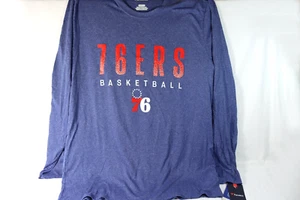 PHILADELPHIA 76ERS Shirt NBA Fanatics Blue Long Sleeve Size XL NWT NEW - Picture 1 of 6