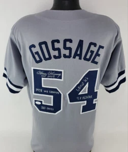 Goose Gossage Signed Autographed New York Yankees 5 Inscriptions Jersey (JSA) - Picture 1 of 7