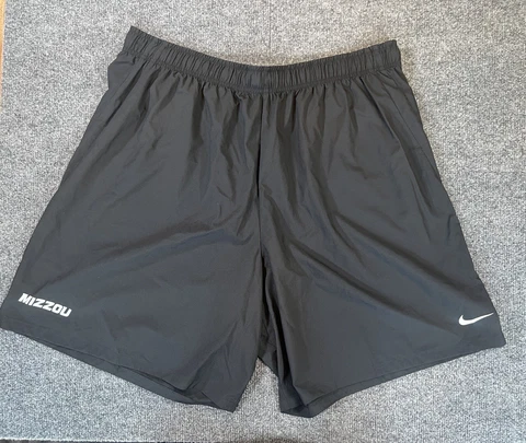 Nike Mens 4XL Black Missouri Tigers Mizzou Script in White Gym Shorts NWT Cover
