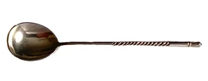 Antico cucchiaio da dessert imperiale russo argento 84 circa 1891 - Foto 1 di 13