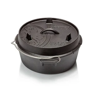 Petromax Cast Iron Dutch Oven for Campfire or Home Kitchen, Flat Base - Picture 1 of 48
