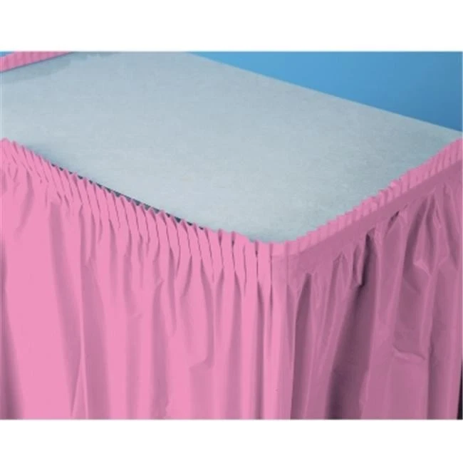 Creative Converting 202391 Candy Pink- Hot Pink Plastic Table Skirt - Image 1 of 1