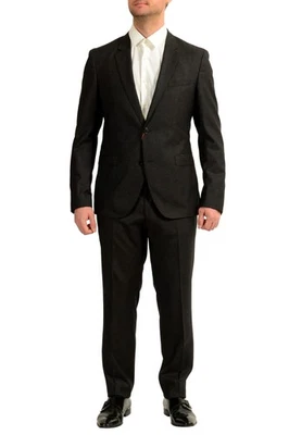 Hugo Boss 男式 8 月/希金斯182 英寸超薄羊毛丝绸套装 US 42R IT 52R — 第 1/4 张图片