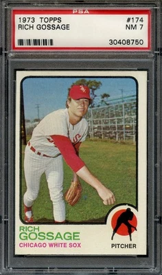 1973 Topps #174 Rich Gossage RC PSA 7 HOF Chicago White Sox 8750 - Image 1 of 2
