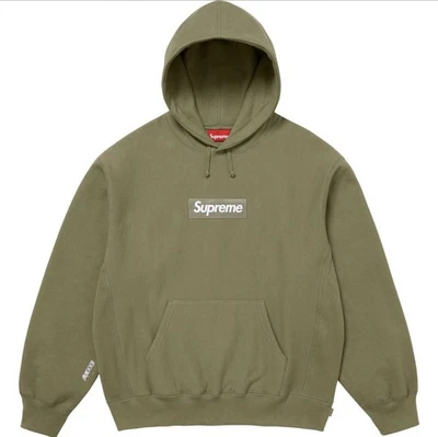 Talla XL - Sudadera con Capucha Supreme Box Logo Oliva: FW25 *NUEVA CON ETIQUETAS SE ENVÍA EL MISMO DÍA* Foto 1 de 3