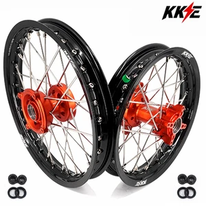 for KTM 65 SX 2025 - KKE 1.4*14/1.6*12 Mini Dirt Bike Wheels Set CNC Orange Hubs - Bild 1 von 12