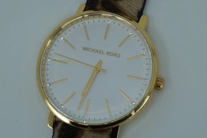 Michael Kors Uhr Damen Leopard Kalbshaar Armband MK4751 Neu Mit Etikett Ohne Box - Bild 1 von 15