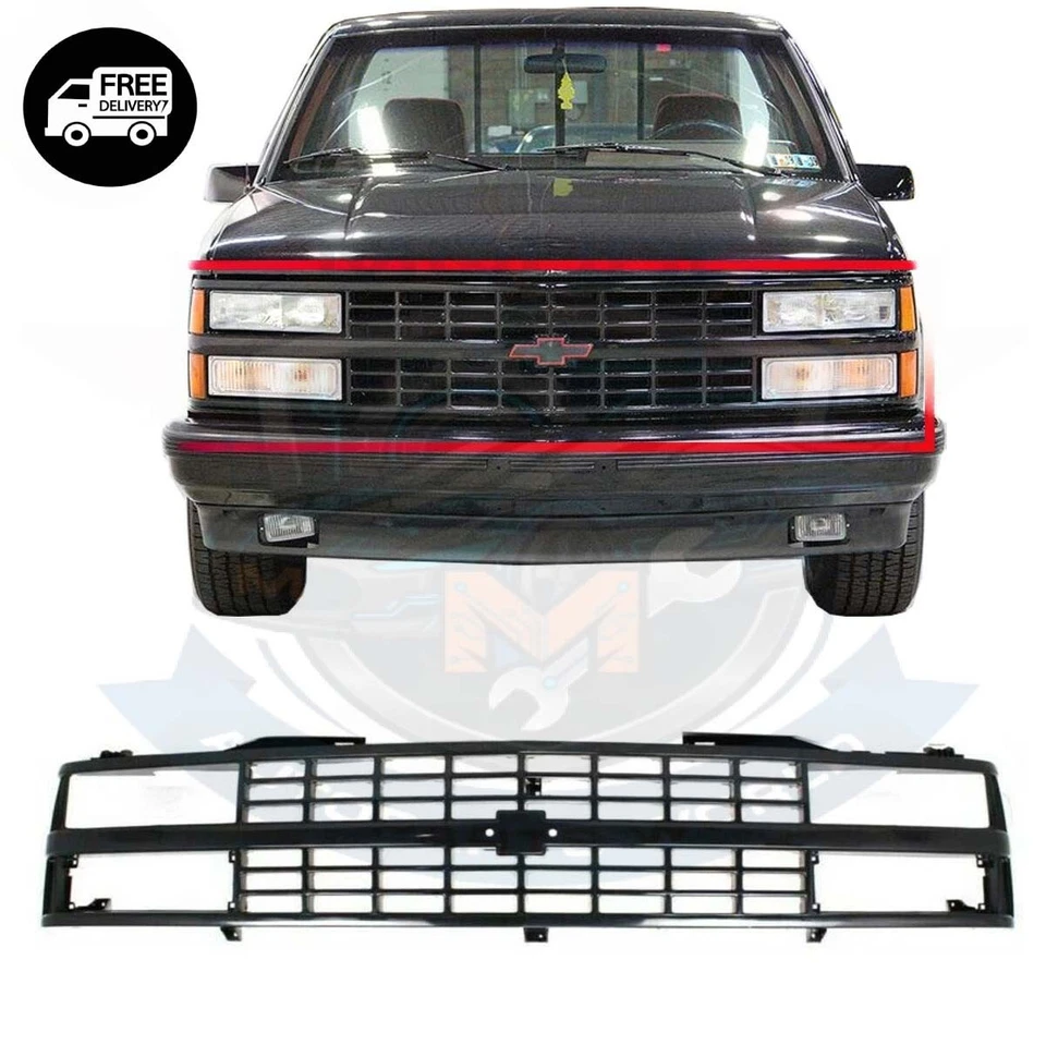 New 1988-1993 Front Grille Assembly Black Chevrolet C1500 K1500 GM1200228 Foto 1 de 1