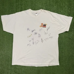 Y2K Oklahoma City Blazers T-Shirt White AUTOGRAPHED Sz 2XL Give Blood 2005 READ - Picture 1 of 11