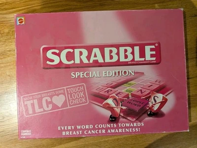 Scrabble Special Pink Edition Breast Cancer Awareness Board Game Complete - Image 1 of 3