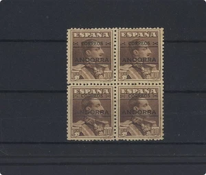 ANDORRA ESPAÑOLA - AÑO 1928 RARISIMO BLOQUE 4 EDIFIL 12 ** MNH  ¡ OPORTUNIDAD ! - Bild 1 von 2