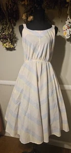 Vintage Chevron Pastel Sundress By Altogether Fashions As Is - Picture 1 of 6