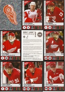 2008-09 Panini NHL Pegatinas Detroit Red Wings Juego Completo Equipo (9) - Imagen 1 de 1