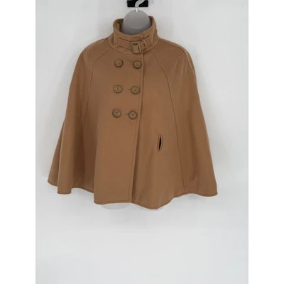 Jaqueta com capuz New York & Co M bronzeada colarinho fivela peito duplo Academia 93-19 - Imagem 1 de 4