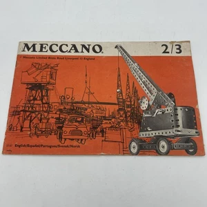 Vintage Meccano 2/3 Outfit Catalogue Models Names Numbers England - Picture 1 of 14