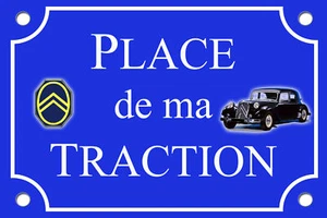 PLAQUE RUE Voiture TRACTION CITROEN DELAGE ALU 20X30cm - Picture 1 of 1