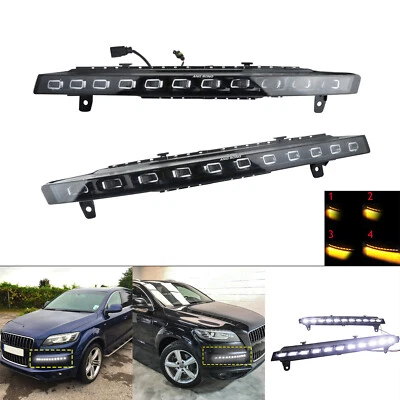 L+R Tagfahrlichter Blinklicht für Audi Q7 4LB 2010-2015 Tagfahrlicht Blinker - Bild 1 von 4