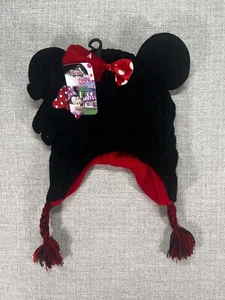 Girls Disney Minnie Mouse Hat Gloves Set Fleece Lined Mickey Junior - Picture 1 of 7