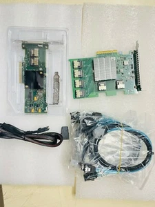LSI 9211-8i 6Gbps HBA IT Mode + Lenovo 03X3834 20PORT 20P +5*SFF8087 SATA Cable - Picture 1 of 5