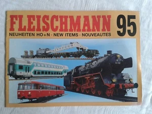Fleischmann novità H0 e N, prospetto modellino ferroviario 1995, multilingue - Foto 1 di 1