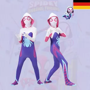 Gwen 2025 Kinder Mädchen Ghost Spider Stacy Cosplay Kostüm Jumpsuit Fancy Kleid - Bild 1 von 9