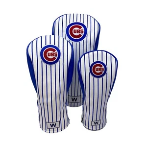 NUEVO PRG GOLF CHICAGO CUBS Juego de 3 Cubiertas de Madera Licencia MLB Calidad Superior - Imagen 1 de 11