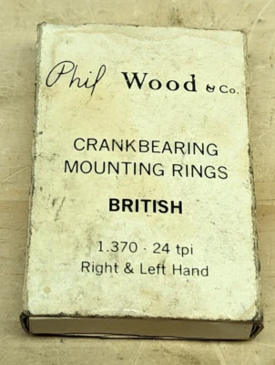 Vintage Phil Wood alloy bottom bracket threaded cups 1.370 x 24tpi - Image 1 of 4