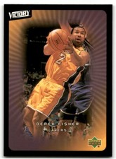 2003-04 Upper Deck Victory Basketball Card Derek Fisher Los Angeles Lakers #43