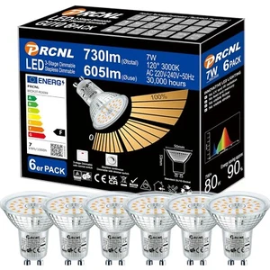 GU10 LED Warmweiß 3000K Lampen 7W Dimmer – Lange Lebensdauer, 730 Lumen, 6er Set - Bild 1 von 2