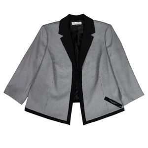 Tahari Arthur S Levine Blazer Women 18W Black Lined Ships Within 1 Business Day - Picture 1 of 8