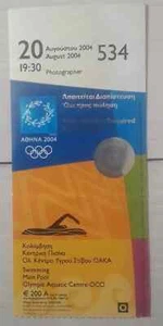 Ticket FINAL Swimming 20/08 2004 Summer Olympic Games Michael Phelps Gold Medal - Picture 1 of 2