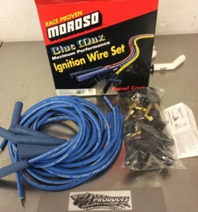 MOROSO 73226 Blue Max spiral core Blue universal fit 8MM 8 cylinder wire set - Picture 1 of 5