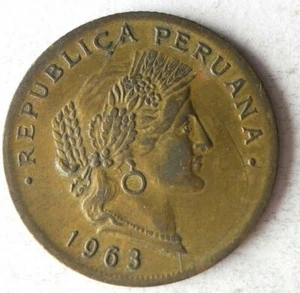 1963 PERU 20 CENTAVOS - Excellent Vintage Coin - PERU BIN #A - Picture 1 of 2