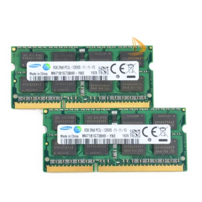 Samsung 16GB 2x8GB 2RX8 PC3L-12800S DDR3 1600MHZ 1.35V SODIMM RAM Laptop Memory" - Image 1 of 4