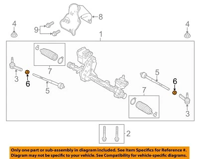 Tuerca de ajuste de varilla de amarre interna Trac Ford OEM 03-19 Explorer Sport W713882S437 Foto 1 de 2