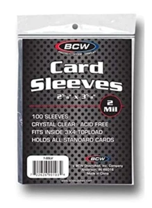 BCW Penny Sleeves 100 count Clear Card Protectors - Picture 1 of 1