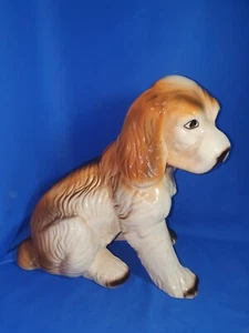 Large Vintage Ceramic Dog/Puppy Figurine, Maybe Italian, Unmarked, Some Crazing - Picture 1 of 9