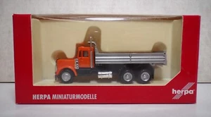 Herpa #6252 Kenworth Heavy Haul Dump Truck Orange Cab 1:87 Scale Model 020823WT2 - Picture 1 of 4