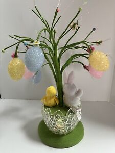 Avon Blossoming Fiber Optic Lighted Easter Tree with Music Bunny Eggs Chick 2008