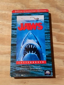 Jaws VHS Tape Movie Special Collectors Edition Horror Letterboxed Vintage Shark - Picture 1 of 5