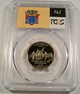 1999-S 25c CLAD PCGS PR70DCAM NEW JERSEY QUARTER PROOF DEEP CAMEO PR 70 DC NJ - Picture 1 of 3