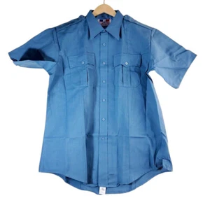 Flying Cross XL Short Sleeve French Blue Shirt Fechmeimer Guard 95R6625 New - Picture 1 of 7