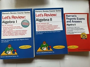 Barron’s Algebra 1 Algebra 2 Regent Exams And Answers - Picture 1 of 1