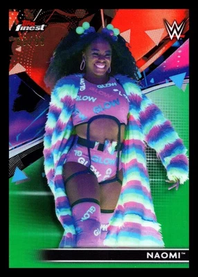 2021 Topps Finest WWE - Naomi #25 Green /99 - Image 1 of 2