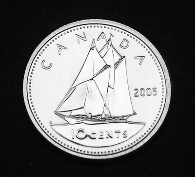 2005 10¢ uncirculated specimen coin from the specimen set - Image 1 of 2