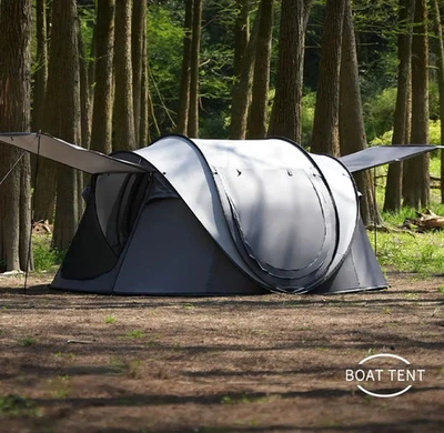 Tienda túnel emergente automática al aire libre tienda de campaña de construcción rápida de un toque grande para 4-8 personas Foto 1 de 4