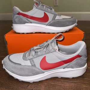 Nike Waffle NAV FJ4195 004 Wolf Grey University Red Sportschuhe Herren Größe 9 " - Bild 1 von 8