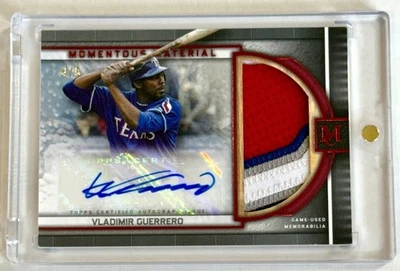 2023 Museum Vladimir Guerrero Momentous Materials Jumbo Patch Auto /5 Rangers - Image 1 of 4