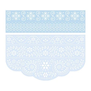 Spellbinders Small Die of the Month Punch & Pierce Borders April 2023 Lace Flora - Bild 1 von 3